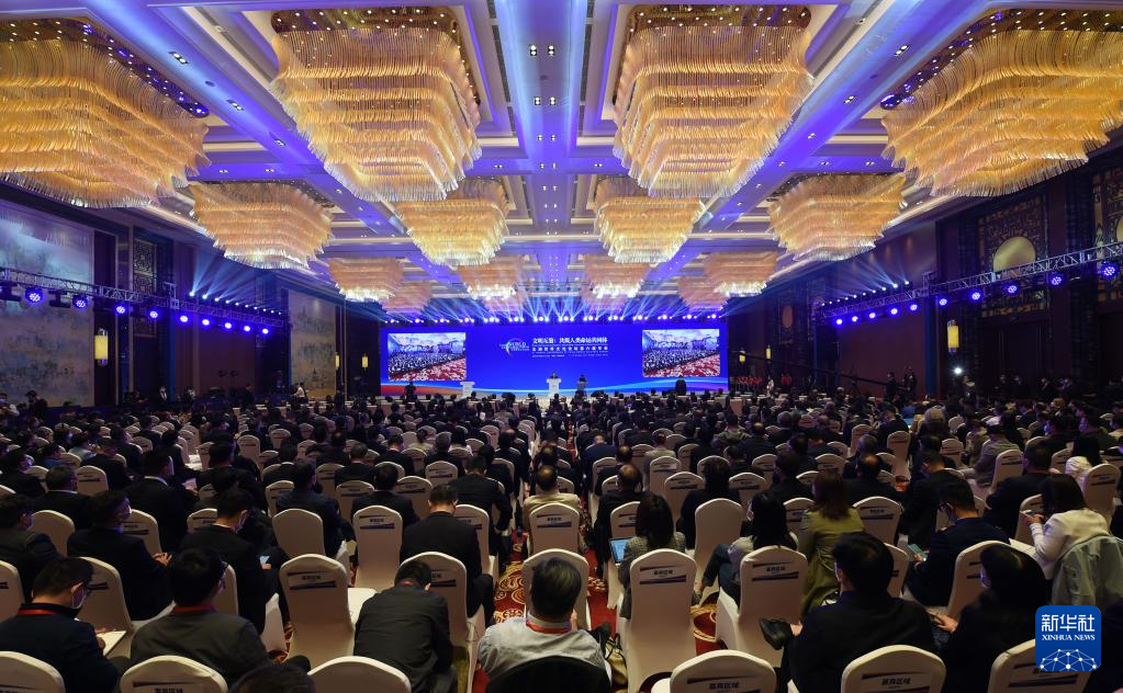 这是10月12日拍摄的太湖世界文化论坛第六届年会开幕式现场。新华社记者 周牧 摄