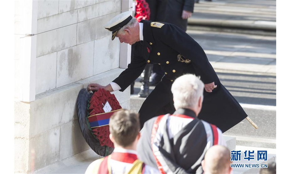11月10日，在英国伦敦，英国王储查尔斯出席国家停战纪念日活动。新华社发（雷伊·唐摄）