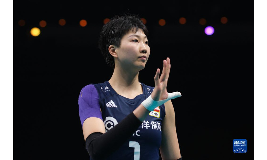 9月28日，中国队球员袁心玥在比赛中。新华社记者 孟鼎博 摄