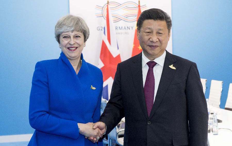 国家主席习近平会见英国首相特雷莎·梅