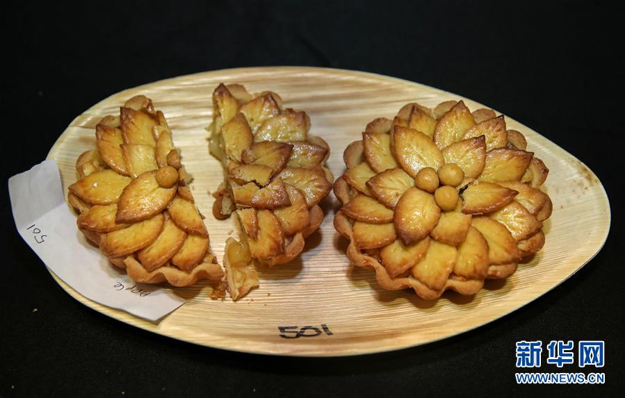 这是9月10日在澳大利亚悉尼国际会展中心澳大利亚美食展上拍摄的澳洲派大赛的参赛作品。新华社记者 白雪飞 摄