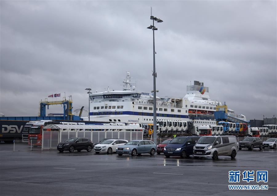 这是1月30日在法国北部诺曼底地区拍摄的卡昂-乌伊斯特勒昂港。新华社记者 唐霁 摄
