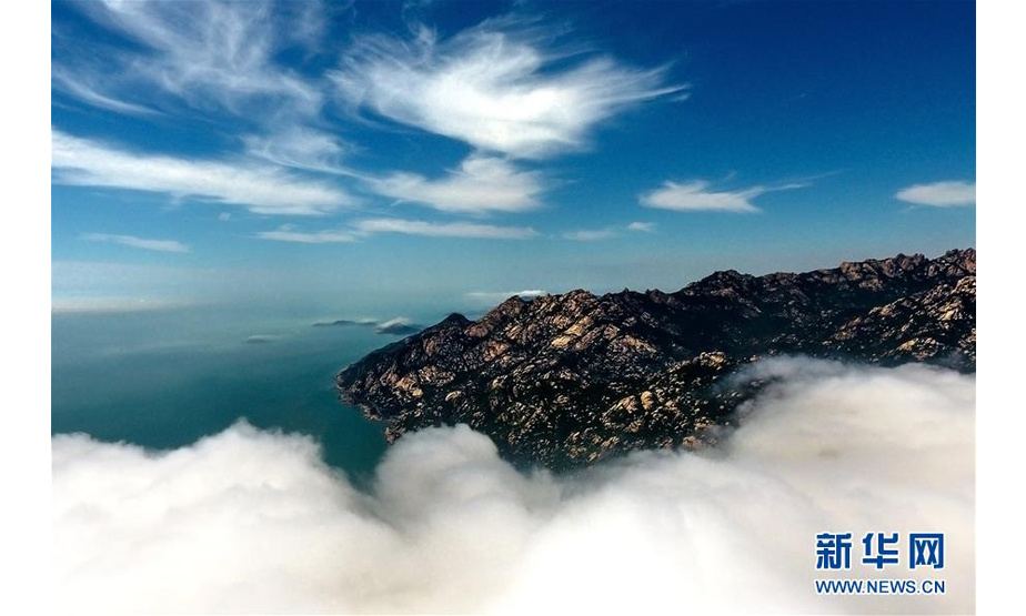 这是青岛崂山云海（5月19日无人机拍摄）。新华社记者 郭绪雷 摄