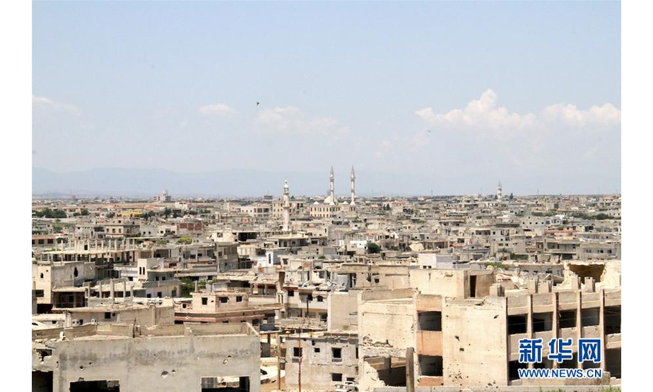 这是5月16日拍摄的叙利亚霍姆斯省赖斯坦。叙利亚霍姆斯省省长塔拉勒·巴拉齐16日告诉新华社记者，随着最后一批反政府武装人员当天从霍姆斯省北部撤离，叙政府已全面收复中部省份霍姆斯。新华社发（胡马姆·谢赫·阿里 摄）