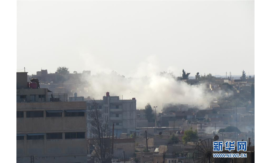 这是10月10日拍摄的遭到土耳其炮击的叙利亚卡米什利市。 新华社发