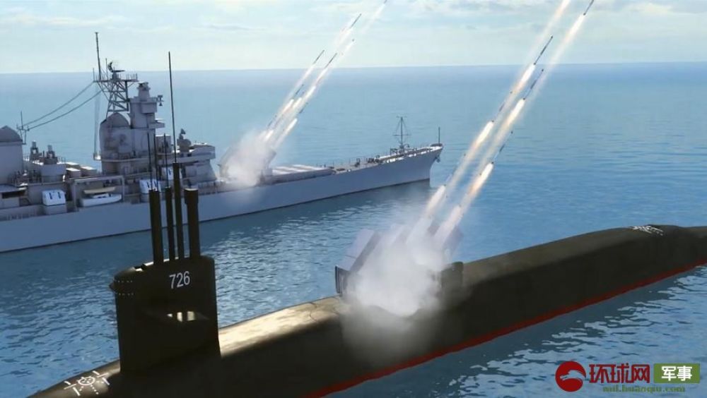 该方案中利用俄军大型水面战舰和核潜艇密集发射上千枚导弹，这种射程50公里复合导弹由火箭助推器+无人机+导弹组成，可以在10公里的高空分离出50-70公斤的无人机。