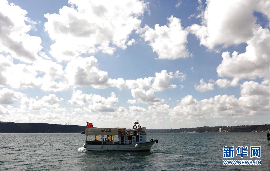 这是8月3日在土耳其伊斯坦布尔拍摄的海滨美景。 土耳其伊斯坦布尔的海滨碧水云天，景色宜人。 新华社记者 徐速绘 摄