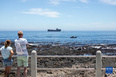 12月9日，人们在南非开普敦的海岸边观看工作人员搬运座头鲸尸体。<br/><br/>　　据当地媒体报道，当天上午一具座头鲸尸体在位于市区的海岸边被发现，当地政府随后在警方和海洋救援组织的协助下将尸体清理。<br/><br/>　　新华社记者 吕天然 摄
