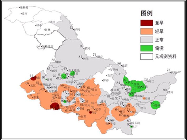 22-23日黑龙江省自西向东降雨雨量不均 部分地