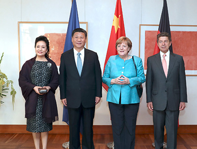 习近平会见德国总理默克尔